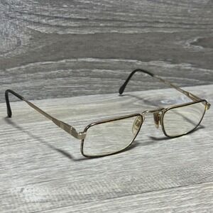 Luxottica Eyeglasses Frame Metal 52-21 140 Tortoise Rectangular Made in Italy